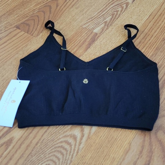 Spiritual gangster ribbed Zen cami sports bra XS/Small black - Picture 4 of 7